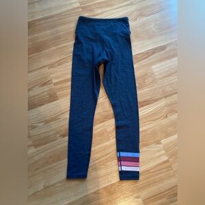 Spiritual Gangster Leggings-Small / Cozy Blue Vibes with Stripe Detail